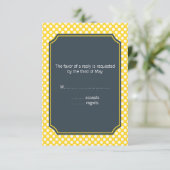 Cartons Réponse Pointe Polka blanche, jaune et charbon de bois (Debout devant)