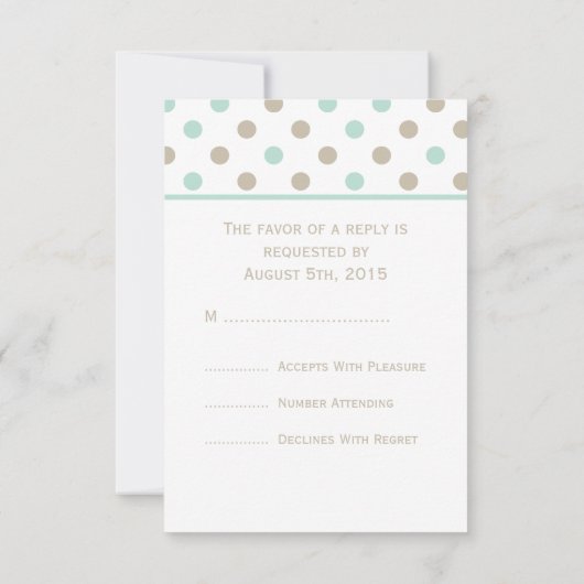 CARTONS RÉPONSE POINTS ET STRIPES BISQUES À LA MINT MODERNE (Dos)