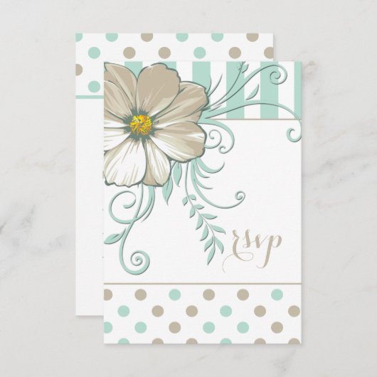 CARTONS RÉPONSE POINTS ET STRIPES BISQUES À LA MINT MODERNE (Devant / Derrière)