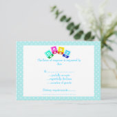 Cartons Réponse pois bleu bébé (Debout devant)