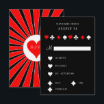 Cartons Réponse Poker Casino Costumes Rouge et Noir Vegas<br><div class="desc">Personnalisez pour votre événement ou lieu de thème vegas</div>
