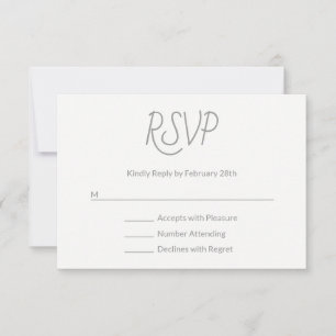 Cartons Réponse Police Décorative Moderne Grise et Blanche