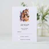 Cartons Réponse Portrait de tête de cheval Brown en Mariage aquare (Debout devant)