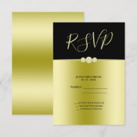 Posh Gold & Black Elegant Diamonds Anniversaire