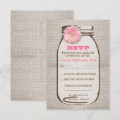 Cartons Réponse Pot de fleurs en toile de jute rustique avec gérbe (Devant / Derrière)