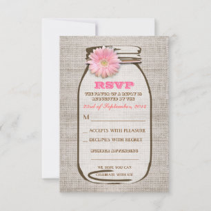Cartons Réponse Pot de fleurs en toile de jute rustique avec gérbe