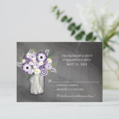 Cartons Réponse Pot de fleurs en verre à tableau noir Purple Garde (Debout devant)