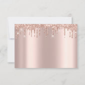 Cartons Réponse Poudre de Rose Gold Blush Paillettes (Dos)