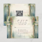 Cartons Réponse Prairie Fleurie Forêt Élégante Fleurs de Mariage (Devant / Derrière)