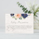 Cartons Réponse Précautions de sécurité des mariages Pêche bleue d (Debout devant)