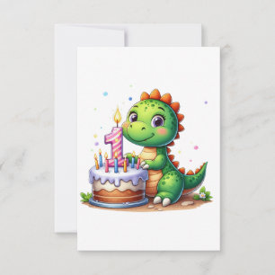 Cartons Réponse Premier anniversaire de Dino