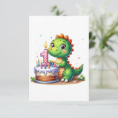 Cartons Réponse Premier anniversaire de Dino (Debout devant)