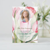 Cartons Réponse Première communion élégante de tulipe (Debout devant)