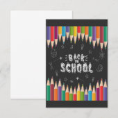 Cartons Réponse Première Journée De Chemise D'École, Bienvenue À L (Devant / Derrière)