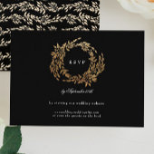 Cartons Réponse Premium Onyx Black Crest Classic Mariage Website