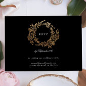 Cartons Réponse Premium Onyx Black Crest Classic Mariage Website