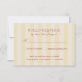 Cartons Réponse Preppy Stripes Lemon Yellow MARIAGE option (Devant)