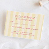 Cartons Réponse Preppy Stripes Lemon Yellow MARIAGE option