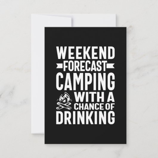 Cartons Réponse Prévision du week-end Camping avec une chance de b (Devant)