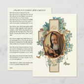 Cartons Réponse Prière Saint Padre Pio après la sainte communion (Devant / Derrière)