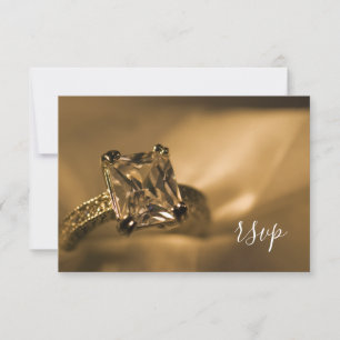 Cartons Réponse Princesse Coupe Diamond Fiançailles Ring Mariage R