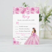 Cartons Réponse Princesse Florale dans une robe rose pâle choix de (Debout devant)