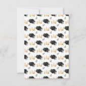 Cartons Réponse Princesse noire Floral Quinceañera (Dos)