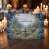 Cartons Réponse Printed Watercolor Castle Garden Fountain