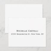 Cartons Réponse Professionnel Unique Classique Simple (Devant / Derrière)