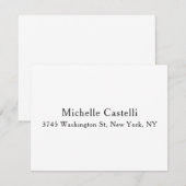 Cartons Réponse Professionnel Unique Classique Simple (Devant / Derrière)