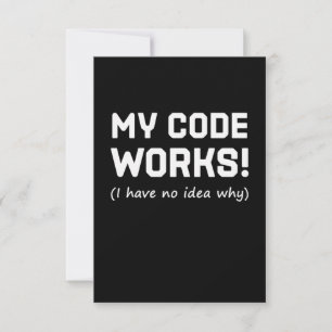 Cartons Réponse Programmeur Mon code fonctionne