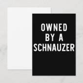 Cartons Réponse Propriété De Schnauzer Funny Dog Lover Cadeau Noël (Devant / Derrière)