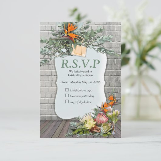 Cartons Réponse Protea - Fleur Strelitzia (Debout devant)