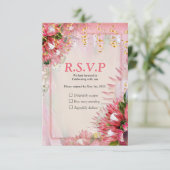 Cartons Réponse Protea Fuchsia avec rubans Blush & Gold (Debout devant)