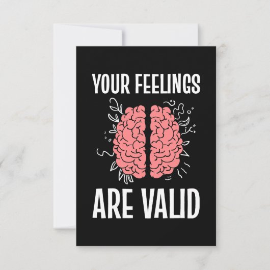 Cartons Réponse Psychologue Vos Sentiments Sont Valables (Devant)