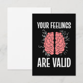 Cartons Réponse Psychologue Vos Sentiments Sont Valables (Devant / Derrière)