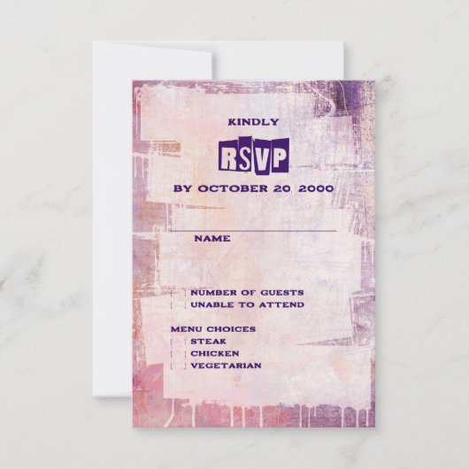 Cartons Réponse Punk Graffiti Rock et Mariage de rouleaux (Devant)