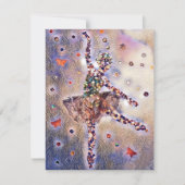 Cartons Réponse Purple Ballerina Jolie Danseuse Fille Personnalisé (Devant)