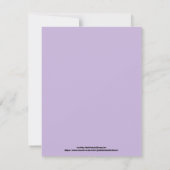 Cartons Réponse Purple Ballerina Jolie Danseuse Fille Personnalisé (Dos)