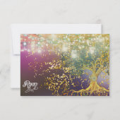 Cartons Réponse Purple Gold Enchanted Forest Chêne arbre Fairytale (Dos)