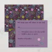 Cartons Réponse Purple Paisley (Devant / Derrière)