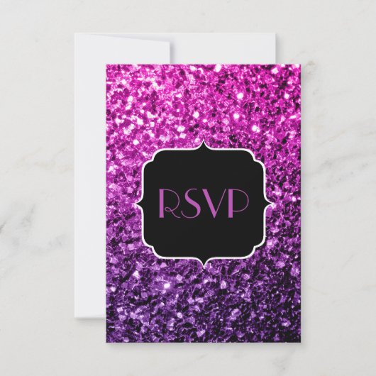 Cartons Réponse Purple Pink Ombre parties scintillant scintille Sw (Devant)