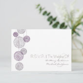 Cartons Réponse Purple Twine Globes Mariage R.S.V.P. (Debout devant)