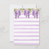 Cartons Réponse Purple Wisteria Floral Tree Wedding (Dos)