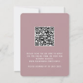 Cartons Réponse QR Code élégant rose floral (Dos)