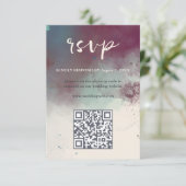 Cartons Réponse QR Code Moderne Aquarelle Bijoux tons Boho Mariage (Debout devant)