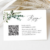 Cartons Réponse QR Code Moderne Boho Mariage de verdure