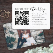 Cartons Réponse QR Code & Photo Mariage Site Web Boîtier simple