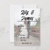Cartons Réponse QR Code & Photo Mariage Website Simple (Devant)