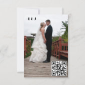 Cartons Réponse QR Code & Photo Mariage Website Simple (Dos)